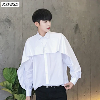 Men Long Sleeve Shirt Bat Sleeve Loose Casual Shirt Male Stage Fashion Show Punk Rock Style Dress Shirts
Men Long Sleeve Shirt Bat Sleeve Loose Casual Shirt Male Stage Fashion Show Punk Rock Style Dress Shirts