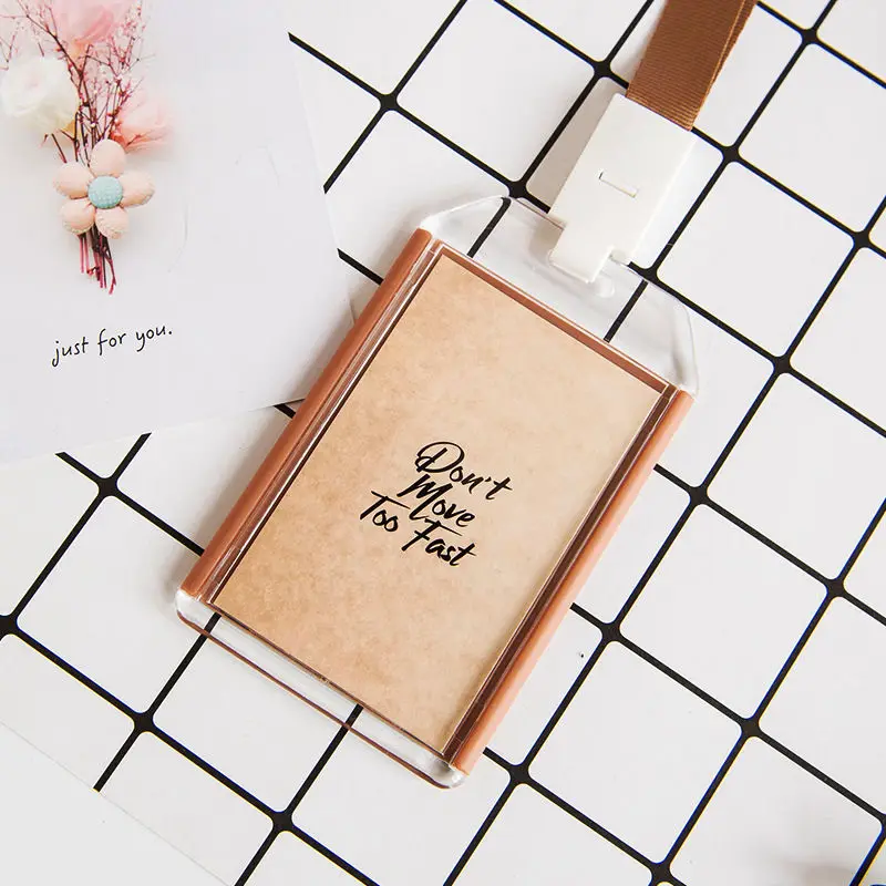 Fashion Letter Brown Card Bag Women Travel Acrylic ID Holders Kawaii Lanyard Wallet Chain Bank Bus Credit Case Holder Keyring
Fashion Letter Brown Card Bag Women Travel Acrylic ID Holders Kawaii Lanyard Wallet Chain Bank Bus Credit Case Holder Keyring