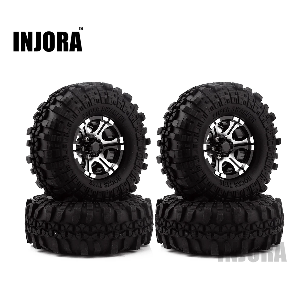 4PCS 1.9" Rubber Tires & Metal Beadlock Wheel Rim for 1:10 RC Rock Crawler Axial SCX10 90046 90047 Tamiya CC01 D90 D
4PCS 1.9" Rubber Tires & Metal Beadlock Wheel Rim for 1:10 RC Rock Crawler Axial SCX10 90046 90047 Tamiya CC01 D90 D
