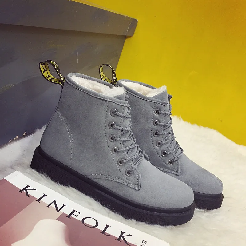 Solid High Top Flat Square Heel Martin Boots Women's Winter Shoes 2018 Warm Lace up Plush Ankle Boots Platform Booties
Solid High Top Flat Square Heel Martin Boots Women's Winter Shoes 2018 Warm Lace up Plush Ankle Boots Platform Booties