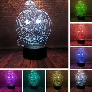 Pumpkin Skull Figure Model 3D Illusion LED Lamp 7 Colors Changing NightLight Skeleton Halloween Party Decor Toys
Pumpkin Skull Figure Model 3D Illusion LED Lamp 7 Colors Changing NightLight Skeleton Halloween Party Decor Toys