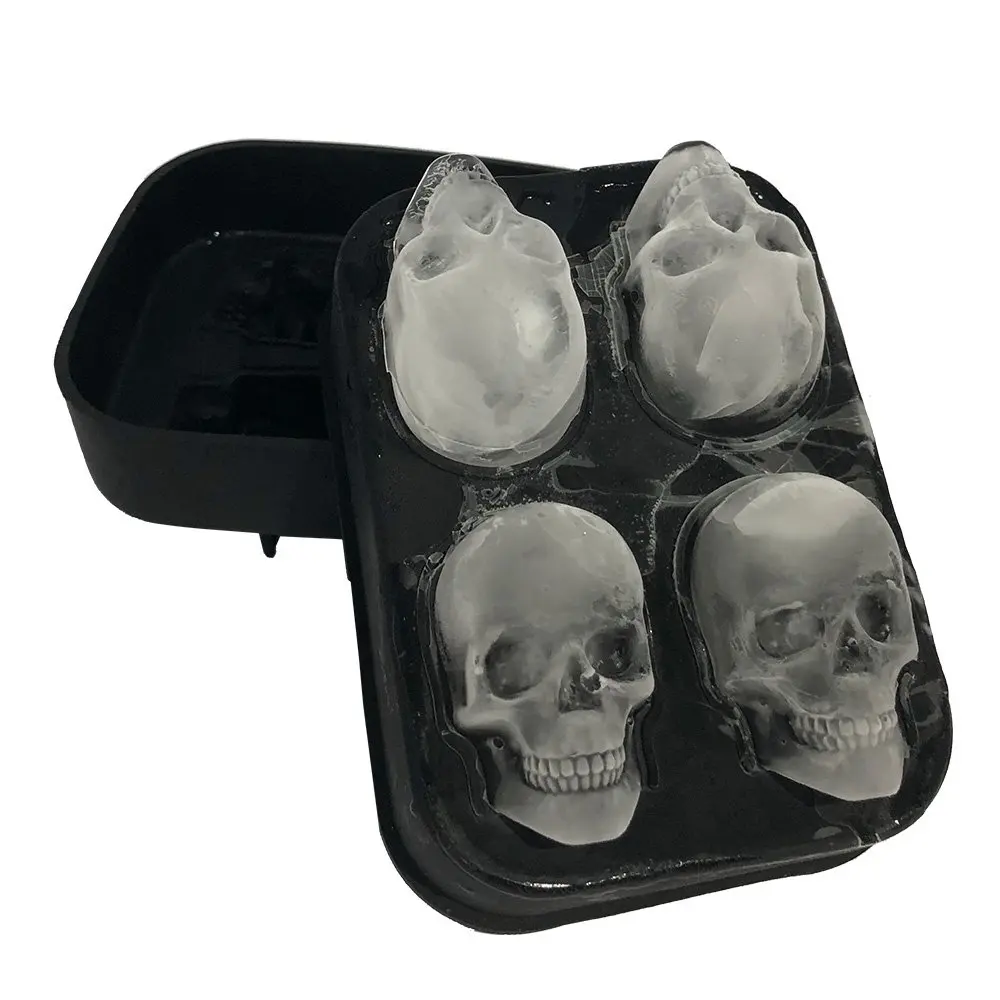 3D Skull Silicone jello Ice Mold Flexible Cube Maker Silicone Whiskey Ice Ball Mold
3D Skull Silicone jello Ice Mold Flexible Cube Maker Silicone Whiskey Ice Ball Mold