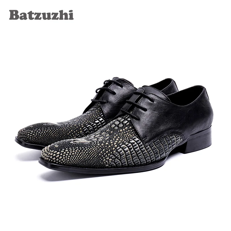 BATZUZHI Handmade Men Dress Shoes Genuine Leather Black italian Fashion Business Oxford Shoes 2018 Lace-up Zapatos Hombre, US12
BATZUZHI Handmade Men Dress Shoes Genuine Leather Black italian Fashion Business Oxford Shoes 2018 Lace-up Zapatos Hombre, US12