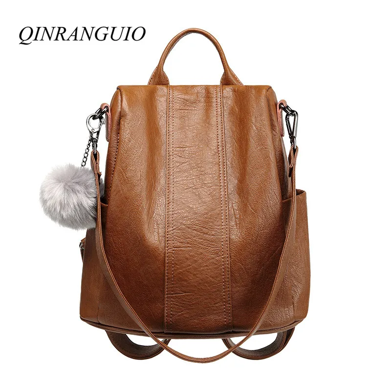 QINRANGUIO Leather Backpack Women Vintage Travel Backpack School Bags for Teenage Girls Backpack Female 2019 Women Backpack
QINRANGUIO Leather Backpack Women Vintage Travel Backpack School Bags for Teenage Girls Backpack Female 2019 Women Backpack