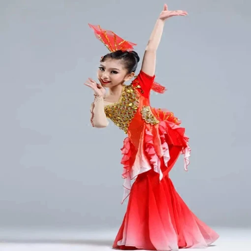 High Quality 2019 Singing Fish Little Fish Big Redfish New Children's Dance Performance Clothing Stage Costumes Female
High Quality 2019 Singing Fish Little Fish Big Redfish New Children's Dance Performance Clothing Stage Costumes Female