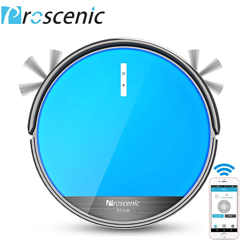 Proscenic 811GB Robotic Vacuum Cleaner Low Noise Slim Design Electric Control Water Tank Robot Aspirador with Boundary Magnetic
Proscenic 811GB Robotic Vacuum Cleaner Low Noise Slim Design Electric Control Water Tank Robot Aspirador with Boundary Magnetic