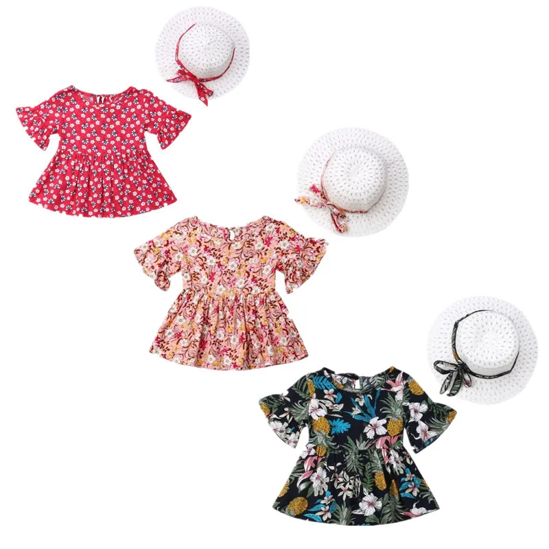 Girl Dress 2019 Summer 2PC Toddler Kid Baby Girl Short Sleeve Floral Princess Mini Dress+Sun Hat Clothes
Girl Dress 2019 Summer 2PC Toddler Kid Baby Girl Short Sleeve Floral Princess Mini Dress+Sun Hat Clothes