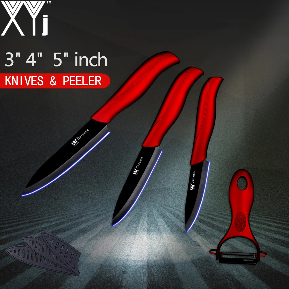 XYj Kitchen Knife 3"4"5"inch Fruit Knives+Peeler+Sheath Kitchen Ceramic Knife Sets Black Blade MultiColor Handle Cooking Tools
XYj Kitchen Knife 3"4"5"inch Fruit Knives+Peeler+Sheath Kitchen Ceramic Knife Sets Black Blade MultiColor Handle Cooking Tools
