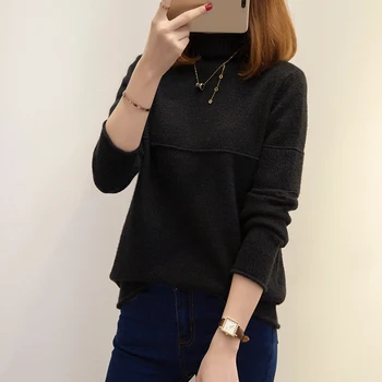 Casual Long Sleeve Knited Warm Sweaters Women 2018 New Snow Wear Turtleneck Sweater Pullovers Female Jumper Oversized Sweater
Casual Long Sleeve Knited Warm Sweaters Women 2018 New Snow Wear Turtleneck Sweater Pullovers Female Jumper Oversized Sweater