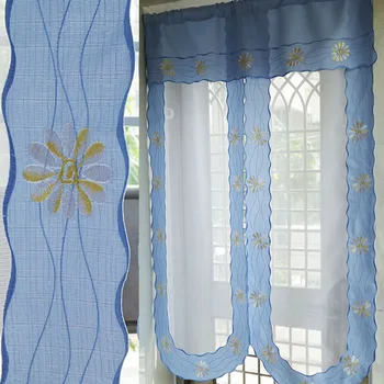 1PCS Europe Double curtain blue fabric embroidery Window door Tiers kitchen curtain 1 Tiers M558
1PCS Europe Double curtain blue fabric embroidery Window door Tiers kitchen curtain 1 Tiers M558