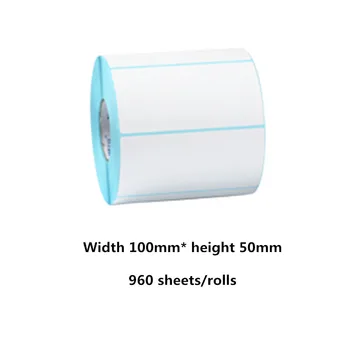 100*50mm Thermal paper 960 sheets/rolls sticker label barcode Thermal printer sticker tag price waterproof sticker
100*50mm Thermal paper 960 sheets/rolls sticker label barcode Thermal printer sticker tag price waterproof sticker
