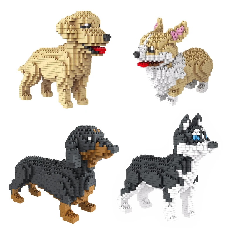 Cartoon Pet dog DIY Mini Diamond Building Blocks Dachshund Corgi Husky Dog Model Brick Educational Toy For Kids
Cartoon Pet dog DIY Mini Diamond Building Blocks Dachshund Corgi Husky Dog Model Brick Educational Toy For Kids