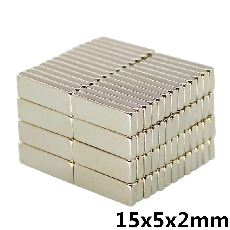 20pcs 15x5x2mm Neodymium Magnet Block N35 Permanent Super Strong Powerful Small Magnetic Magnets Square
20pcs 15x5x2mm Neodymium Magnet Block N35 Permanent Super Strong Powerful Small Magnetic Magnets Square