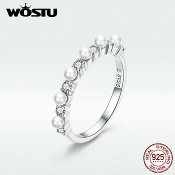 WOSTU Hot Sale Pearl Rings Authentic 925 Sterling Silver Finger Rings For Women Making Wedding Party Gift DAR039
WOSTU Hot Sale Pearl Rings Authentic 925 Sterling Silver Finger Rings For Women Making Wedding Party Gift DAR039