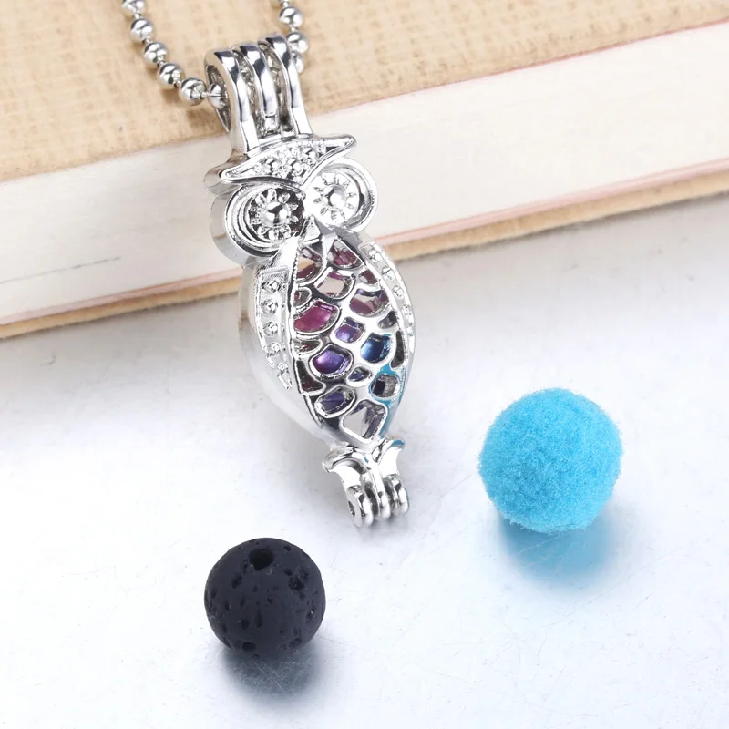 6pcs Silver Plated owl Pearl Cage Beads Cage Essential Oil Diffuser Locket Pendant Jewelry Making Oyster Pearl Fun Gift
6pcs Silver Plated owl Pearl Cage Beads Cage Essential Oil Diffuser Locket Pendant Jewelry Making Oyster Pearl Fun Gift