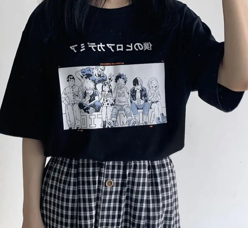 My Hero Academia Girl Round Neck shirt Loose Dark Black Boku no Hero Academia Women's Short Sleeve T-shirt LOLITA SHIRT TBGW08
My Hero Academia Girl Round Neck shirt Loose Dark Black Boku no Hero Academia Women's Short Sleeve T-shirt LOLITA SHIRT TBGW08