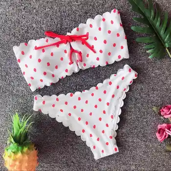 Scalloped Bandeau Swimwear Women Sexy Bandage Two Piece Swimsuit Push Up Bikini Set Biquini Padded Bathing Suits maillot de bain
Scalloped Bandeau Swimwear Women Sexy Bandage Two Piece Swimsuit Push Up Bikini Set Biquini Padded Bathing Suits maillot de bain