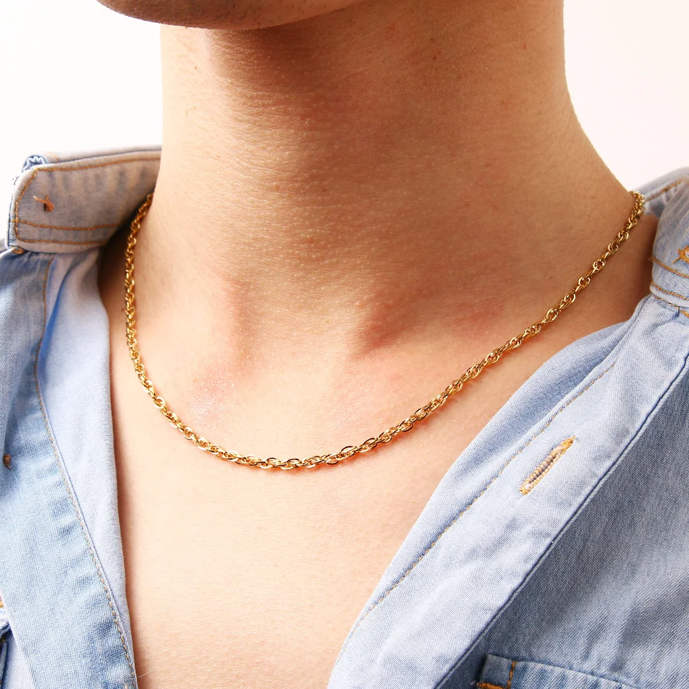 CACANA Stainless Steel Chain Necklaces For Man Women Gold Silver Color For Pendant 0.3cm Double Buckle Donot Fade Jewelry A1265
CACANA Stainless Steel Chain Necklaces For Man Women Gold Silver Color For Pendant 0.3cm Double Buckle Donot Fade Jewelry A1265