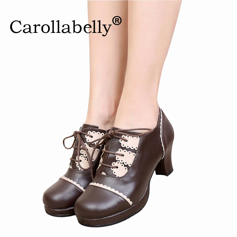 Carollabelly Sweet Princess Party Shoes Soft Leather Women Pumps Cosplay Cross Tied Round Toe Platform Lolita Shoes Party Shoes
Carollabelly Sweet Princess Party Shoes Soft Leather Women Pumps Cosplay Cross Tied Round Toe Platform Lolita Shoes Party Shoes