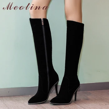 Meotina Thigh High Boots Women Knee High Boots Winter Pointed Toe High Heel Boots Fashion Zip Black Lady Long Shoes Plus Size 9
Meotina Thigh High Boots Women Knee High Boots Winter Pointed Toe High Heel Boots Fashion Zip Black Lady Long Shoes Plus Size 9