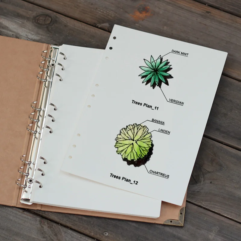 Wooden 9 hole watercolor this German imported cotton paddle paper loose leaf book is suitable for DIY hand drawn blank cover.
Wooden 9 hole watercolor this German imported cotton paddle paper loose leaf book is suitable for DIY hand drawn blank cover.