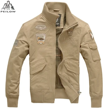 Men`s Spring autumn Air Force Pilot Military Cargo Jackets outwear Tactical Bomber Jacket Male fitness men Casual Cotton Coats
Men`s Spring autumn Air Force Pilot Military Cargo Jackets outwear Tactical Bomber Jacket Male fitness men Casual Cotton Coats