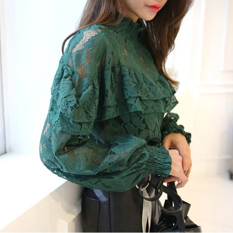 2017 Women Clothes Sexy Ladies Casual Lace Long Sleeve Tops Hollow Out Floral Shirt Ruffles Shirts Female Elegant Clothing Tops
2017 Women Clothes Sexy Ladies Casual Lace Long Sleeve Tops Hollow Out Floral Shirt Ruffles Shirts Female Elegant Clothing Tops