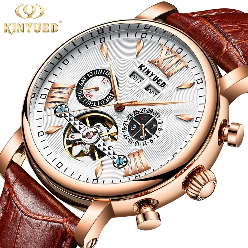 KINYUED Men's Mechanical Watches Top Brand Luxury Watch Men Waterproof Skeleton Watch With Automatic Winding Two Small Dial
KINYUED Men's Mechanical Watches Top Brand Luxury Watch Men Waterproof Skeleton Watch With Automatic Winding Two Small Dial