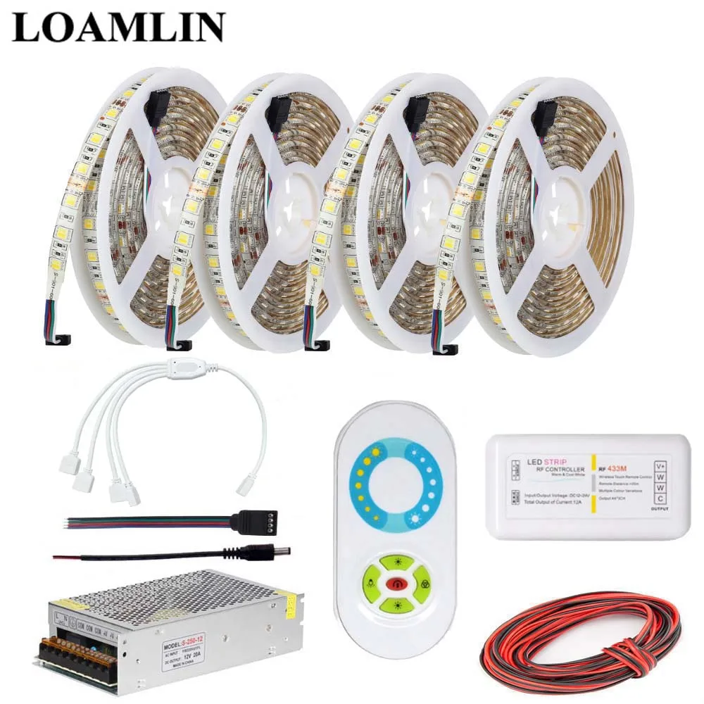 5M 10M 15M 20M SMD5050 Color Temperature Led Flexible Strip Light,CCT Led Strip Controller Power Supply Adapter Kit
5M 10M 15M 20M SMD5050 Color Temperature Led Flexible Strip Light,CCT Led Strip Controller Power Supply Adapter Kit
