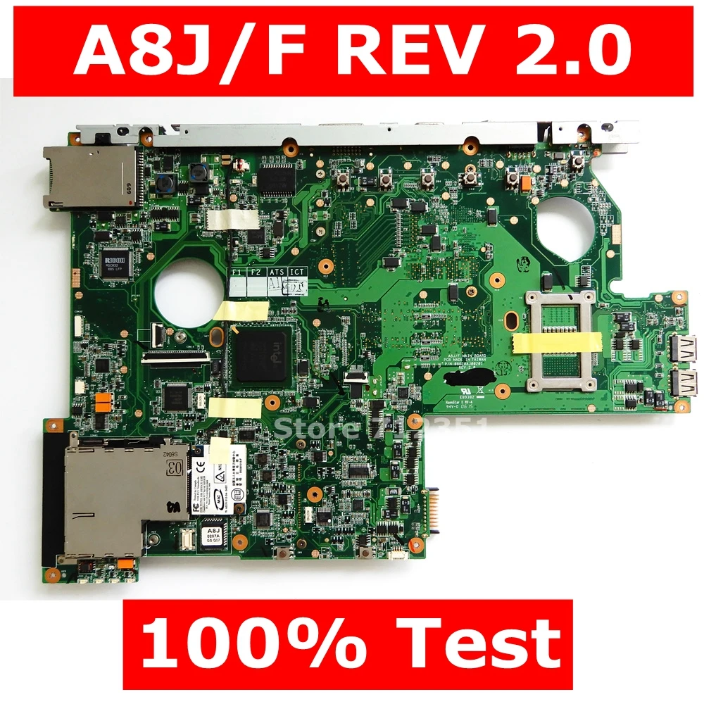 A8J/F Mainboard REV 2.0 For ASUS A8J A8F Laptop Motherboard 08G28AJ00201 A8J Mainboard A8F Motherboard 100% Tested
A8J/F Mainboard REV 2.0 For ASUS A8J A8F Laptop Motherboard 08G28AJ00201 A8J Mainboard A8F Motherboard 100% Tested
