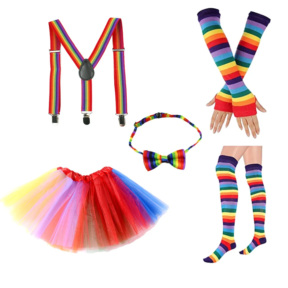 Baby Girl Adult Rainbow Tutu Skirt with Unicorn Headband Long Striped Gloves Socks Party Accessory Children Show Skirts
Baby Girl Adult Rainbow Tutu Skirt with Unicorn Headband Long Striped Gloves Socks Party Accessory Children Show Skirts