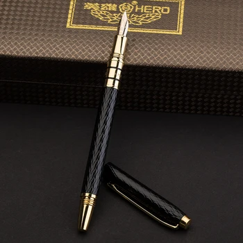 NEW Hero 10K Gold Nib Metal Black Fountain Pen Slim-Long Ink Pen Urban Fashion Women Lady Quality Pen Writing Gift Pen Set
NEW Hero 10K Gold Nib Metal Black Fountain Pen Slim-Long Ink Pen Urban Fashion Women Lady Quality Pen Writing Gift Pen Set