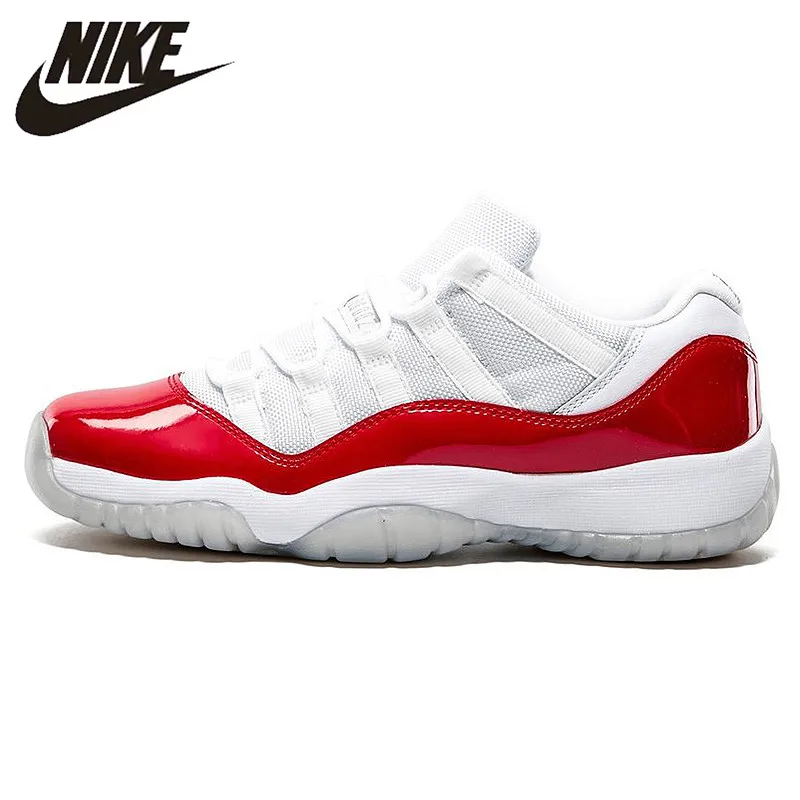 

Nike Air Jordan 11 Low Navy AJ11 Men Basketball Shoes,White & Red,Shock Absorption Non-slip Wear Resistant Breathable 528895 102