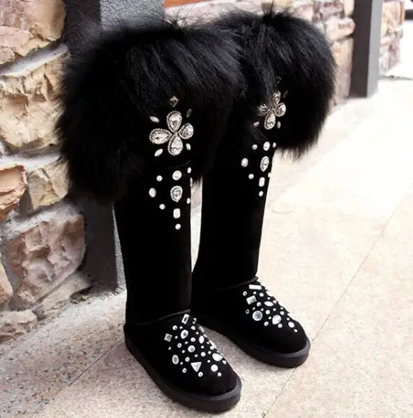 Dipsloot New Fashion Woman Round Toe Sweety Rhinestone Knee High Boots Ladies Fur Winter Warm Snow Boots Girls Platform Shoes
Dipsloot New Fashion Woman Round Toe Sweety Rhinestone Knee High Boots Ladies Fur Winter Warm Snow Boots Girls Platform Shoes