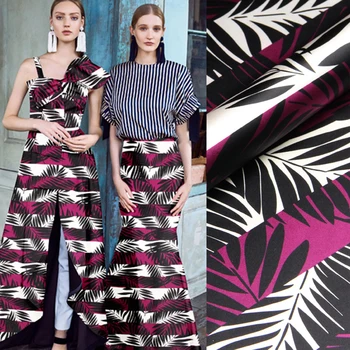 118cm wide 19mm 93% silk & 7% spandex black leaves print purple stretch silk satin fabric for dress shirt clothes cheongsam D748
118cm wide 19mm 93% silk & 7% spandex black leaves print purple stretch silk satin fabric for dress shirt clothes cheongsam D748