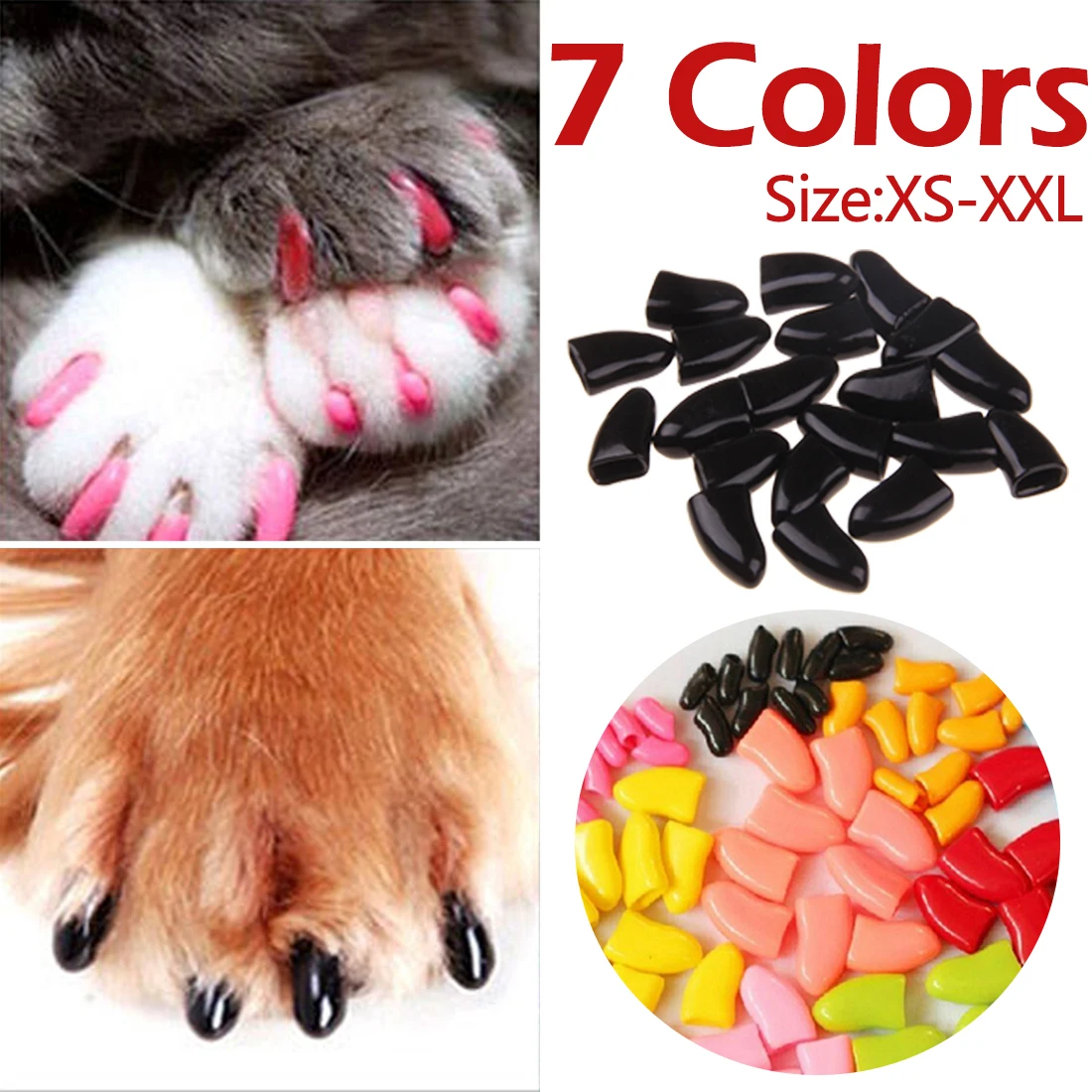 20pcs Soft Cat Nail Caps Cat Nail Cover Paw Claw Pet Accessories Silicone Nail Protector Size XS S M L XL XXL
20pcs Soft Cat Nail Caps Cat Nail Cover Paw Claw Pet Accessories Silicone Nail Protector Size XS S M L XL XXL