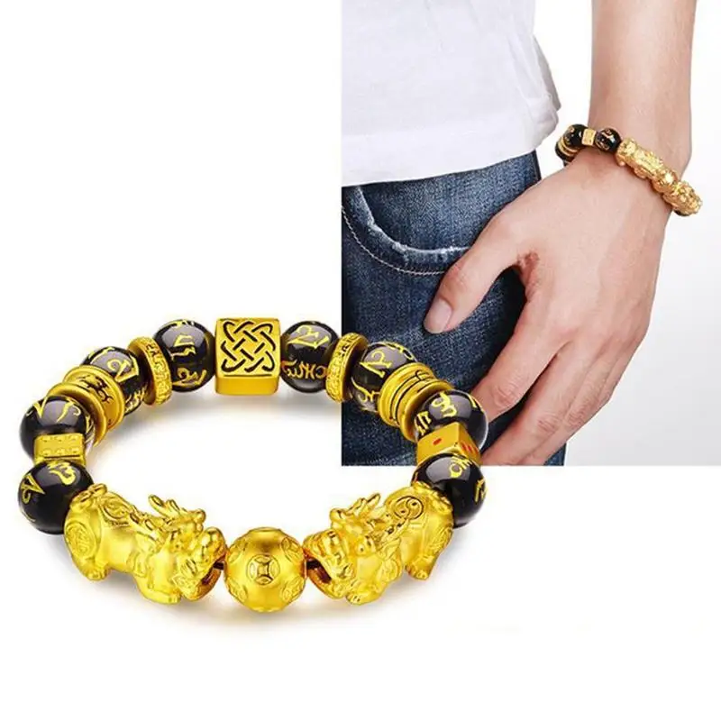 Golden PIXIU Bracelet for Women Men Beads Couple Bracelet Bring Lucky Brave Wealth Feng Shui Bracelets Gift
Golden PIXIU Bracelet for Women Men Beads Couple Bracelet Bring Lucky Brave Wealth Feng Shui Bracelets Gift