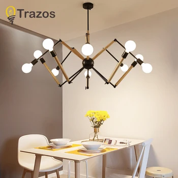 Nordic Ceiling Lights E27 With Iron Lampshade For Living Room Suspendsion Lighting Fixtures Lamparas Colgantes Wooden Lustre
Nordic Ceiling Lights E27 With Iron Lampshade For Living Room Suspendsion Lighting Fixtures Lamparas Colgantes Wooden Lustre