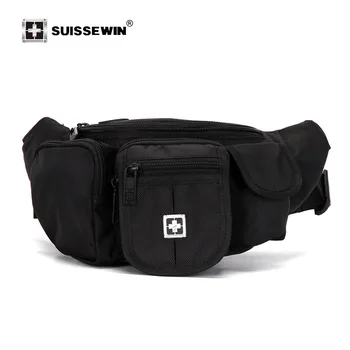 

swiss male boy men Women Waist Packs Fanny Bag Multiple Functions Hip Bum Chest Belly Bags with Adjustable Belt Strap for Men