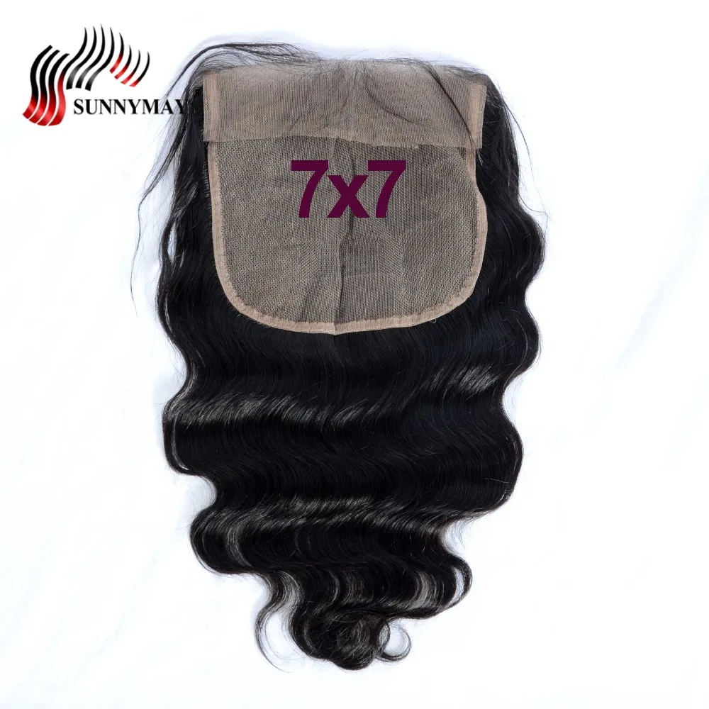 Sunnymay 7x7 Lace Frontal Closure Body Wave Indian Remy Hair Swiss Lace Closure 7by7 With Baby Hair Bleached Knots 
Sunnymay 7x7 Lace Frontal Closure Body Wave Indian Remy Hair Swiss Lace Closure 7by7 With Baby Hair Bleached Knots