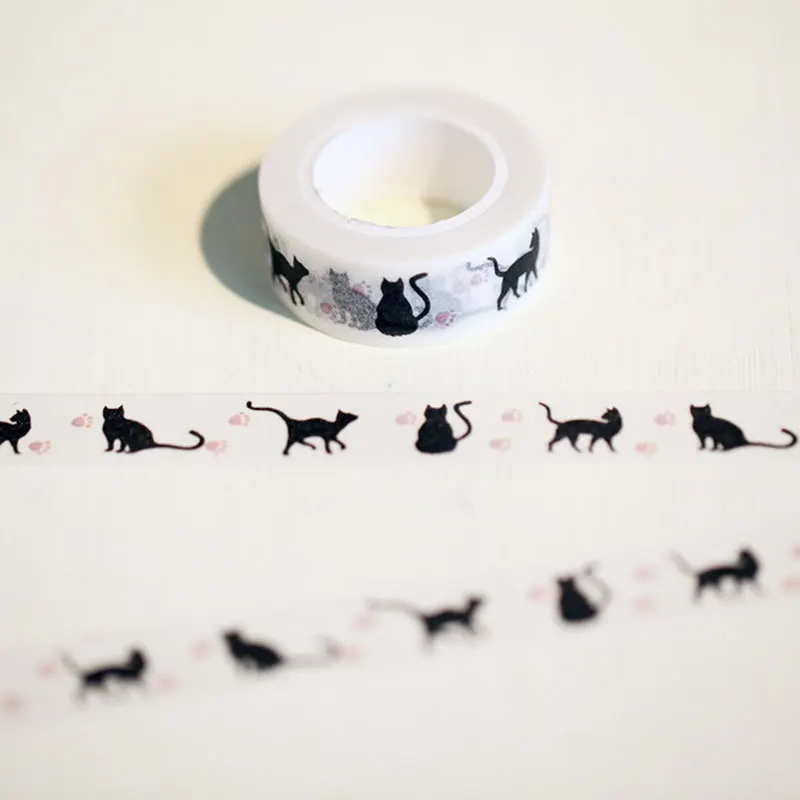 1.5cmx10m cute cat Washi Tape DIY decoration scrapbooking planner masking tape adhesive tape kawaii stationery Supply Escolar
1.5cmx10m cute cat Washi Tape DIY decoration scrapbooking planner masking tape adhesive tape kawaii stationery Supply Escolar