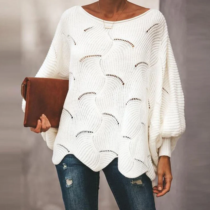 2019 Spring autumn Openwork hook flower knit sweater Female Leisure loose Bat sleeve Knitted sweaters cc290
2019 Spring autumn Openwork hook flower knit sweater Female Leisure loose Bat sleeve Knitted sweaters cc290