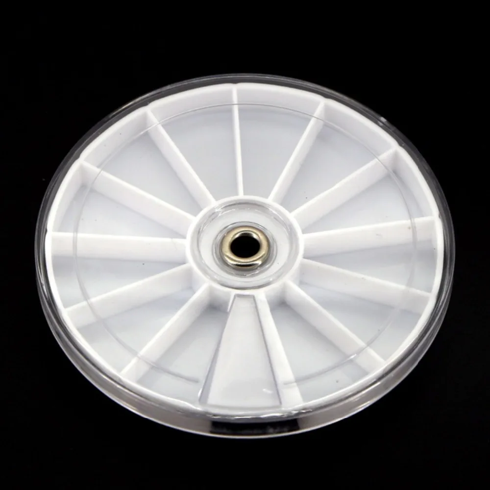 5Pcs 8cm Empty White Rotatable Wheel Box 12 Grids Case Crystal Beads Gems Rhinestones Container Storage Nail Art Supplies JW047
5Pcs 8cm Empty White Rotatable Wheel Box 12 Grids Case Crystal Beads Gems Rhinestones Container Storage Nail Art Supplies JW047