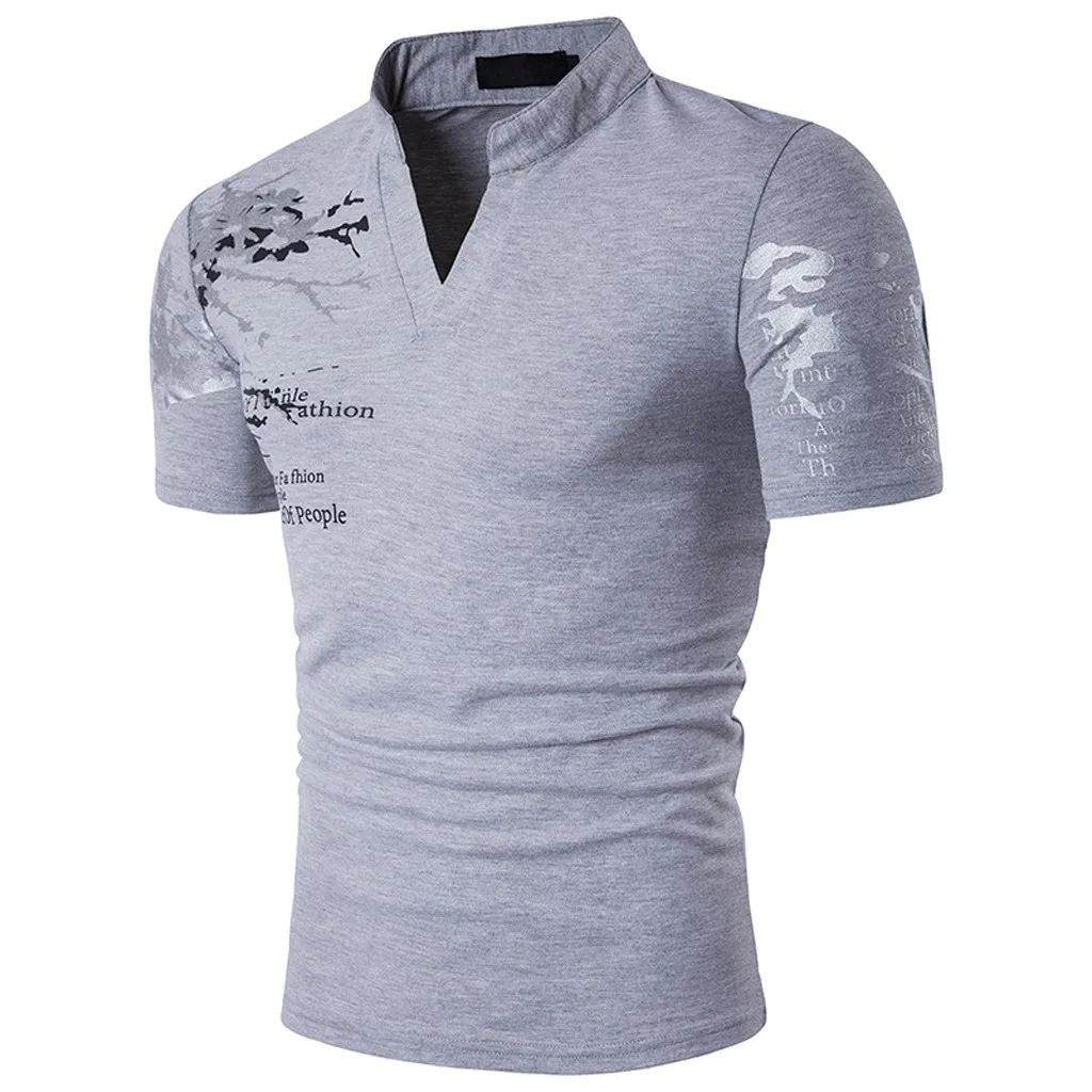 Fashion Men's Tee Shirt Slim Fit V-neck Short Sleeve Muscle Casual Tops Shirts Men's Polo Shirt Fashion Letter Printed Top #
Fashion Men's Tee Shirt Slim Fit V-neck Short Sleeve Muscle Casual Tops Shirts Men's Polo Shirt Fashion Letter Printed Top #