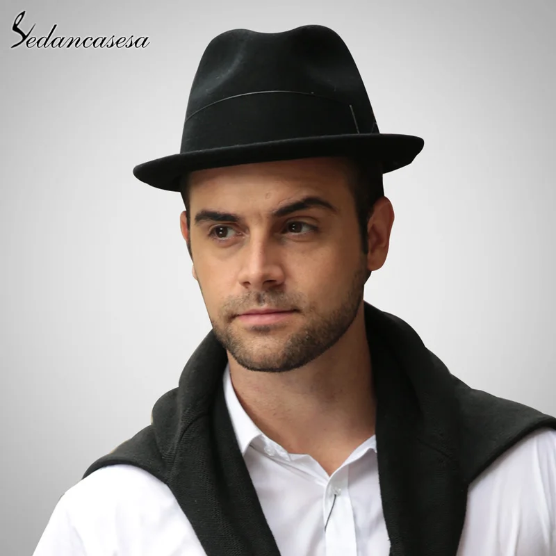 Fashion Feather Fedora hats for men Australia Wool Felt Hat church Gentleman High Quality keep warm Autumn Winter trilby Hats
Fashion Feather Fedora hats for men Australia Wool Felt Hat church Gentleman High Quality keep warm Autumn Winter trilby Hats