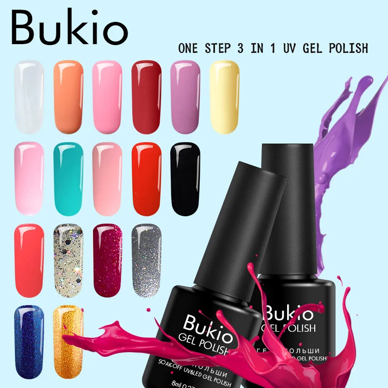 Bukio Hybrid Varnishes One Step 3 In 1 Gel Nail Polish Everything for Manicure Semi Permanent Enamel 8ml Nail Arrt
Bukio Hybrid Varnishes One Step 3 In 1 Gel Nail Polish Everything for Manicure Semi Permanent Enamel 8ml Nail Arrt