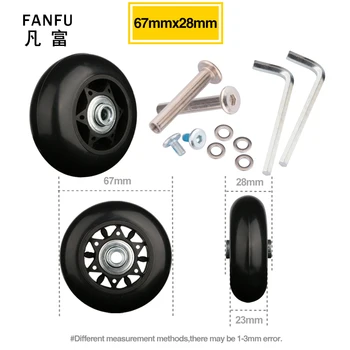 Luggage repair traveling wheels accessories suitcase casters black PVC 67mm*28mm single password wheel wear resistant casters
Luggage repair traveling wheels accessories suitcase casters black PVC 67mm*28mm single password wheel wear resistant casters