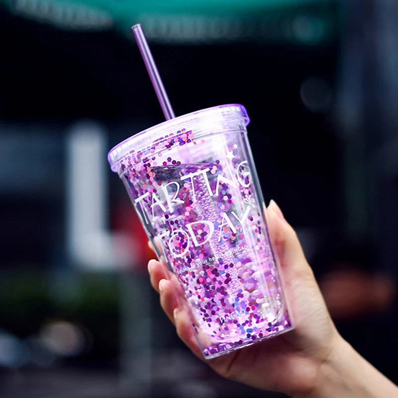 450ML BlingBling Summer bottle Double Plastic bottle with a Straw Water Bottle for Outdoor School Creative Eco-Friendly bottle
450ML BlingBling Summer bottle Double Plastic bottle with a Straw Water Bottle for Outdoor School Creative Eco-Friendly bottle