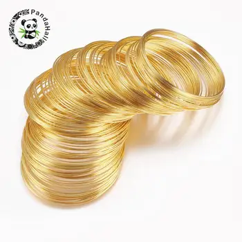 Steel Memory Wire, Bracelets Making, Nickel Free, Golden, 60x0.8mm; about 1300circles/1000g
Steel Memory Wire, Bracelets Making, Nickel Free, Golden, 60x0.8mm; about 1300circles/1000g