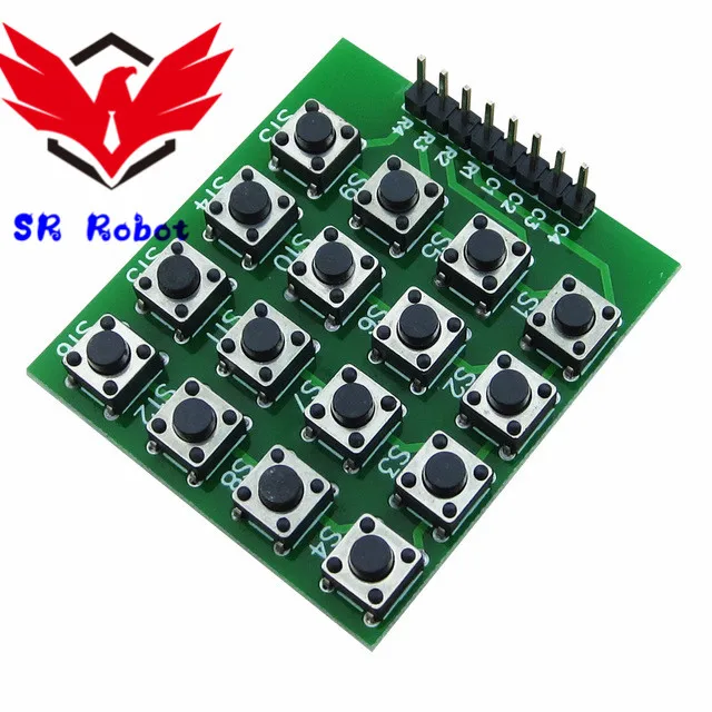 8pin 4x4 4*4 Матрица 16-клавишная клавиатура макетный модуль клавиатуры